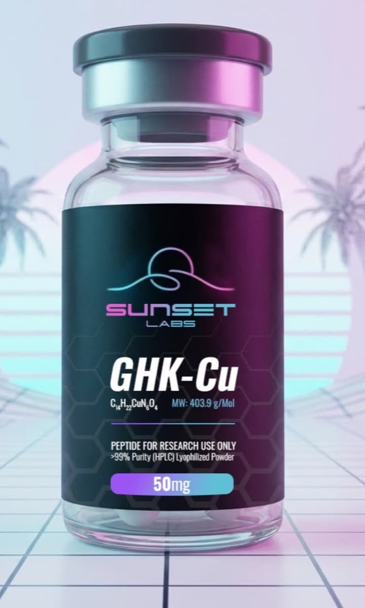 GHK-Cu 50 mg research vial — SUNSET LABS